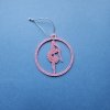 Amira Perun Pink Glitter Pole Dance Ornament Pose 3. Handmade Xmas Decoration